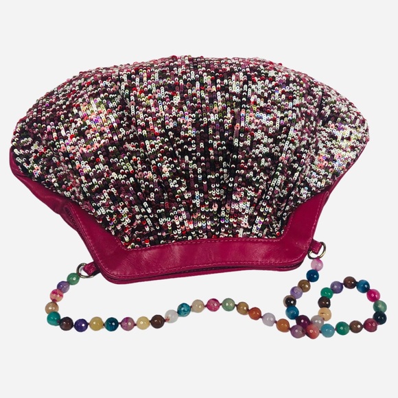 Rare Blumera Fire Agate Sequin Small Purse - Picture 12 of 12